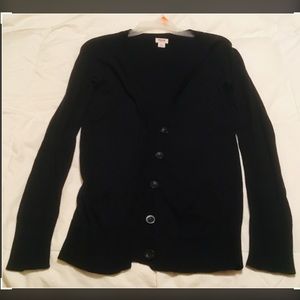 MOSSIMO Size S/P  Black, Long Sleeves 5 Buttons Down Front. Excellent Condition!